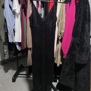 bebe Black Lace Dress with V-Neck